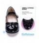 Flats Toddler/Little Kid Girl's Emma Mary Jane Ballet Dress Flats Bows School Uniform Shoes - Black Patent - CS18NUDCN0W $41.99