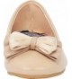 Flats Girls' Closed Round Toe Slip-On Bow Ballet Flat (Toddler/Little Kid/Big Kid) - Dark Beige Patent Pu - C718EHQQ233 $30.88