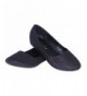 Flats Girls Solid Dress Ballet Flats Dance Shoes - Black Glitter - CB1844L04C5 $40.37