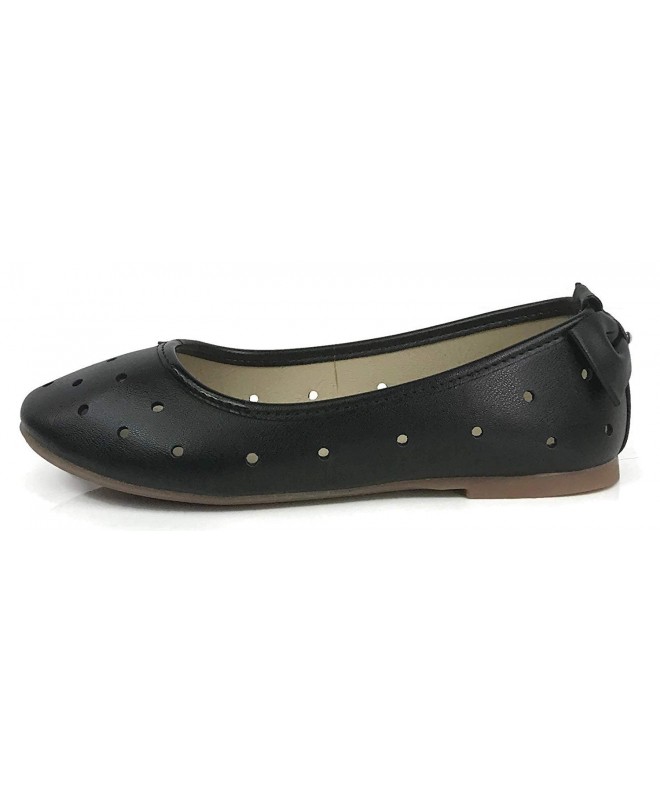 Stella Girls Fashion Ballet Flats with Bow Slip On Polka Dot Cut Outs ...